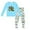 Light Blue, variant on Two Piece Outfits,Dinosaur Print Boys Long Sleeve Top and Pants Two-Piece Pajama Set Comfortable Home Wear for Children Ages 2 to 9 Years,Toddler Girl Outfits,Black,6T