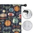 thumbnail image 4 of Blackout Kids Curtains,Navy Blue Baseball Football Pattern Childrens Insulated Curtains Set Of 2,Bedroom Essentials,Toddler Room Decor 42"x84", 4 of 5
