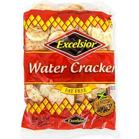 Best By/25/OCT/2024 )) EXCELSIOR Water Crackers Genuine Jamaican Fat-Free Crackers 10.58 oz (Pack of 10)