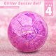 thumbnail image 2 of Balón de fútbol Champhox con purpurina rosa, talla 4, para niños de 5 a 13 años, 2 of 6