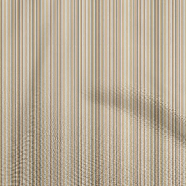 oneOone Tissu Georgette Viscose Brun Clair Rayures Tissu pour Robe Tissu Imprimé au Mètre 42 Pouces de Large