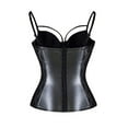 thumbnail image 6 of Fjofpr Black Corset Tops for Women Lace Up Fashion Women Style Solid Color Backless Ribbon Waist Camisole Shapewear Tops, 6 of 6