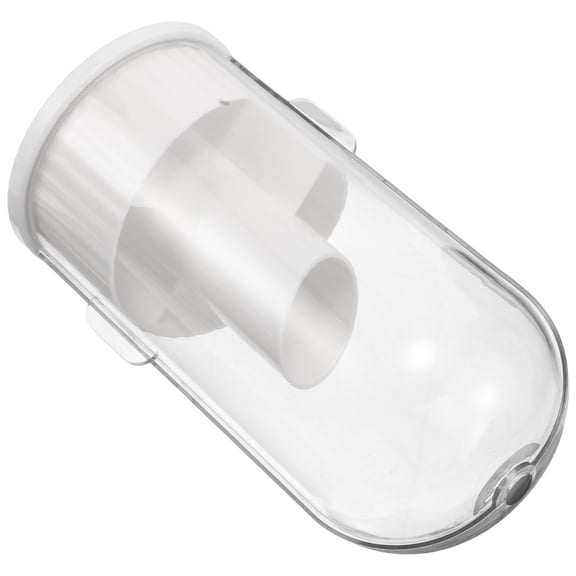 LOLIPPYY White Plastic Makeup Brush Organizer Box with Lid, 360° Rotating