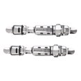 thumbnail image 3 of 2Pcs Adjustable Stainless Rubber Pad Fishing Rod Reel Seat Deck Clip Wheel S, 3 of 6