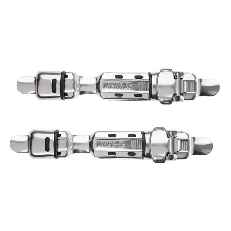 Pack of 4pcs Adjustable Stainless Steel Fishing Reel Seat Deck Wheel Rod  Clip Tackle 