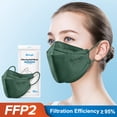 thumbnail image 1 of Mascarillas FFP2, Mascarilla FFP2 Verde Oscuro,50 Unidades 4 Capas Mascarillas FFP2 XianweiShao 8390613240118, 1 of 1