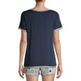 thumbnail image 3 of Secret Treasures Essentials Women's and Women's Plus Crew Neck Sleepwear Top, 3 of 7