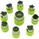 thumbnail image 1 of Mini cortadores de verduras con formas para comidas creativas, cuchillas de seguridad de acero inoxidable con garantía de por vida, juego de 9 piezas para arte decorativo con alimentos, 1 of 8