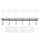 thumbnail image 1 of Perchero de pared de acero inoxidable de 2 piezas con 6 ganchos para ropa, toallas y sombreros. Incluye 6 ganchos (1 negro y 1 blanco)., 1 of 14
