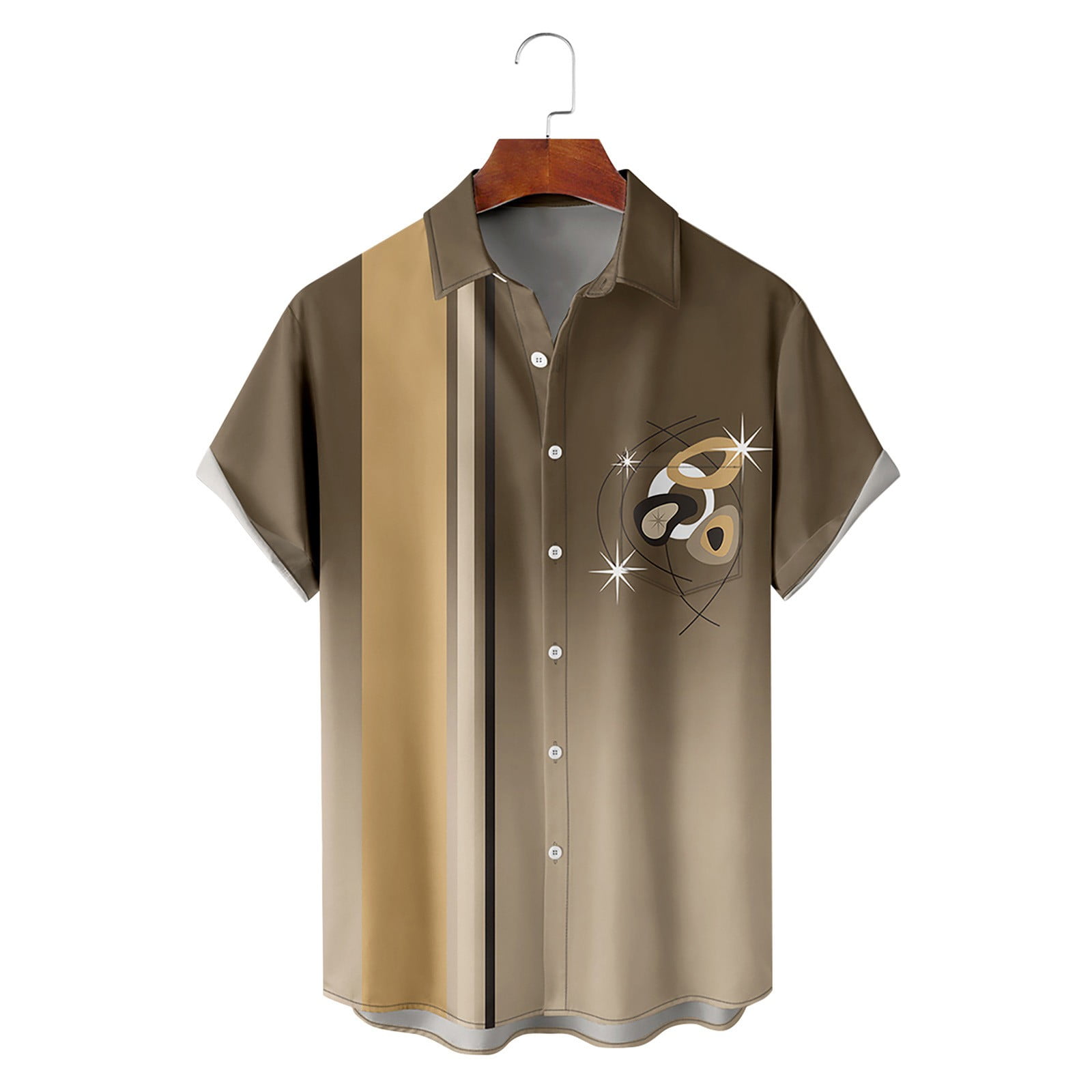 nsendm 2023 3D Print Painting Floral Hawaiian Shirt Men Women Turn Down