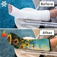thumbnail image 7 of COEQINE Hummingbird 2 Piece Leg Cast Cover Sunflower Broken Leg Shower Cast Cover Stretch Fabric Leg Cast Protector Size M Elastic Cast Socks Cover Cast Gifts for Friends Family, 7 of 7