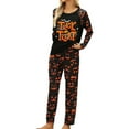 thumbnail image 2 of Womens Halloween Pajamas Set Loose Fit Crew Neck Long Sleeve Shirts And Pants Loungewear Sets Soft Lightweight Two Piece Ghosts Graphic Spooky Season Sleepwear Set, 2 of 4
