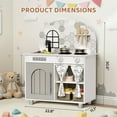 thumbnail image 4 of TLSUNNY Toddlers Wooden Play Kitchen, Pretend Kitchen Playset with Sink, Stove & 5 Cookware Accessories, Gift for Boys and Girls, 4 of 11
