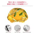 thumbnail image 5 of Disketp Yellow Limes Shower Caps,Reusable Shower Cap For Women, Double Layer Waterproof Hair Cap, Large Size For All Hair Lengths,For Girls Spa Home Salon Use, 5 of 9
