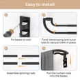 thumbnail image 4 of Sindcom Double Curtain Rod，Blackout Wrap-Around Curtain Rods for Windows 66 to 120 Inch for Room Darkening Curtains，Adjustable from 32 to 129 Inch, Matte Black, 4 of 7