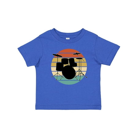 

Inktastic Drum Set Retro Drummer Sunset Gift Baby Boy or Baby Girl T-Shirt