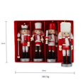 thumbnail image 4 of KEINXS 4 Pcs Wood Walnut Soldier Puppet Showcase Hanging Decor Nutcrackers Ornament for Christmas Tree Home Party (Red), 4 of 6
