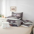thumbnail image 4 of Hippo Comforter Set 7 Piece Bed in a Bag Twin,Grey Sequin Fluid Art Bedding Set,Crystal Diamond Comforter and Sheet Set Coastal Creature Bed Set,Animal Room Decor, 4 of 5