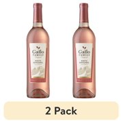 (2 pack) Gallo Family Vineyards White Zinfandel Wine 750ml Glass Bottle, 9% ABV, Shelf-Stable