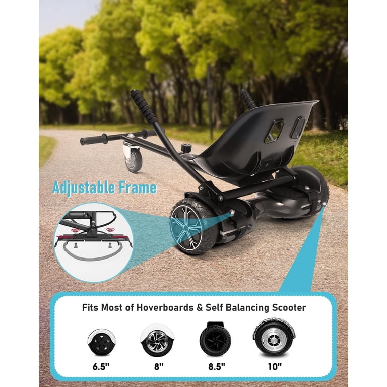 GYROOR Go Kart Hoverboard Attachment with Rear Shock Absorption