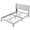 Light Gray & Black, variant on AENKYO Full Size Upholstered Bed Frame with Tufted Headboard & Slat Support, No Box Spring Needed, Dark Gray