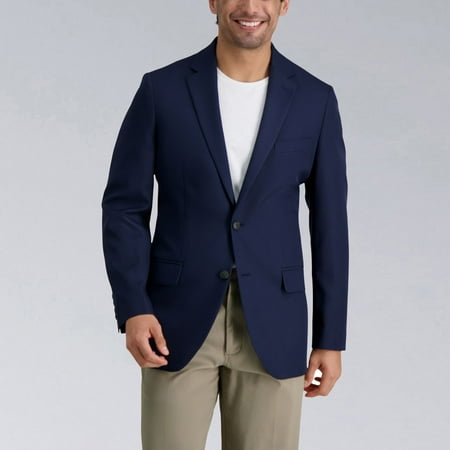 Men's Haggar® Active Series Tailored-Fit Sport Coat Color: Indigo Size: 38 REG