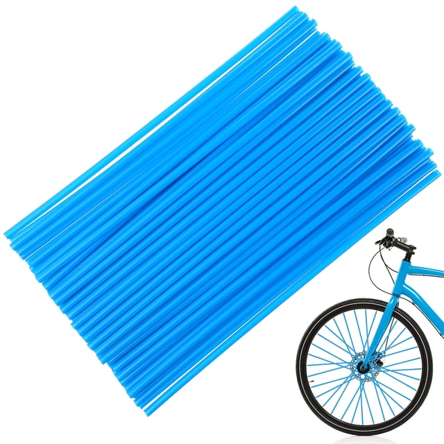 75 fundas protectoras para radios de bicicleta, para motocicleta, motocross, motocross, MTB, llantas de rueda (azul cielo)