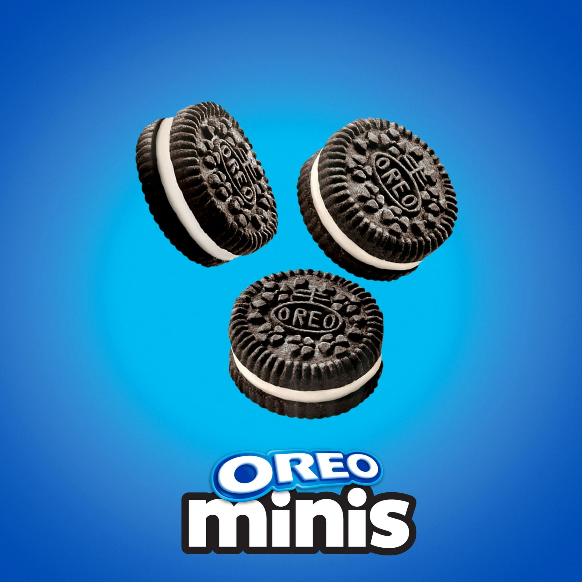 OREO Mini Chocolate Sandwich Cookies, School Snacks, 10 Snack Packs - pack of 4