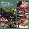 thumbnail image 3 of Round Outdoor Tablecloth with Umbrella Hole and Zipper, Black Gnomes Christmas Fitted Table Cover with Elastic Edge for 36-44 Inch, Snowflake Xmas Poinsettia Waterproof Patio Tablecoths for Picnic, 3 of 9
