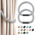 thumbnail image 1 of 2 Paquete de fuertes lazos de cortina magnética Cortinas de cuello de estilo simple moderno Correas de cuerda de tejido decorativo convenientes para cortinas delgadas o gruesas para cortinas de ventanas de hogar y oficina delgadas o gruesas (gris plateado) oso de fresa Electrónica, 1 of 6