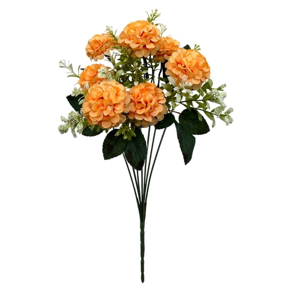 1 Pcs Real Touch Hydrangea Artificial Flowers,Valentine's Day Fake Flower Ornament,14.5" Hydrangeas Fake Hydrangeas for Home Decor Party Wedding Bouquets Table Centerpieces Floral Decor(Orange)