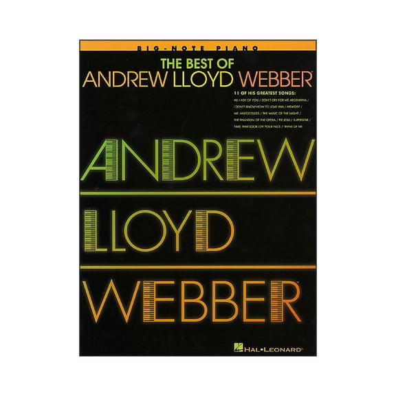 Hal Leonard Best Of Andrew Lloyd Webber - 11 Of His Greatest Songs for Big Note Piano