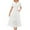 White, variant on Eyelet Dresses for Women 2025 Elegant Short Sleeve Dresses Casual V Neck Maxi Sundress Flowy Tiered Vacation Sundress