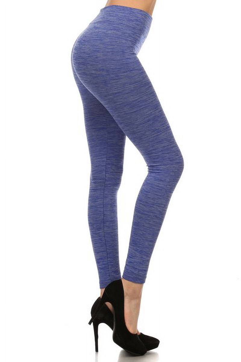 K-Cliffs Womens One Size Heathered Color Fleece Leggings [Athleisure pants], , Royal Blue