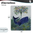 thumbnail image 4 of Stupell Industries Bohemian A Flowery Whale Canvas Art, 16 x 20, by Kay Widdowson, 4 of 8
