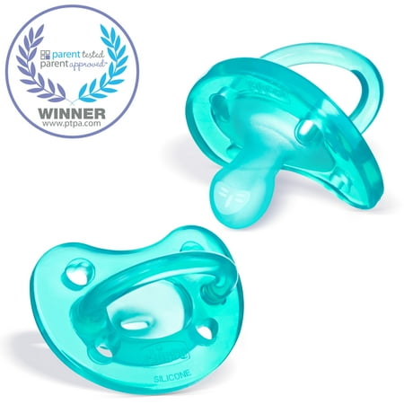 Chicco PhysioForma™ 100% Soft Silicone One Piece Orthodontic Pacifier 0-6m Teal