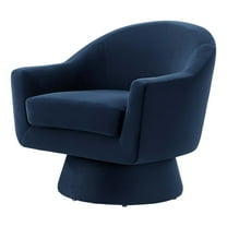 Swivel Armchair Chair, Midnight Blue, Velvet, Living Kitchen Cafe Bistro Hospitality Restaurant, Modern Contemporary Boutique HB34751