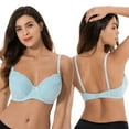 thumbnail image 4 of Curve Muse Plus Size Nursing Underwire Bra with drop-down cups (Pack of 3)-WHITE PRINT,LIGHT BLUE,CREAM-44DD, 4 of 7