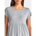 thumbnail image 4 of Time and Tru Women's Tiered Cotton Dress with Short Sleeves, Sizes XS-XXXL, 4 of 4