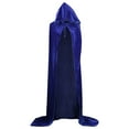 thumbnail image 4 of DuoJiaJ Adults Hooded Velvet Cape, Witch Cloak Party Dress Up Blue, 4 of 5