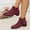Wine, variant on Women's Ankle Boots Chunky Heel Wedges Booties Women Solid Shoes Fashion Slip on Platform Booties Wine 9.5(43)