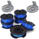 thumbnail image 1 of 8Pcs Línea De Carretes Para Recortadora Ryobi Con Tapa De Carrete, Autofeed Strimmer Trimmer Cable Reflex De Repuesto Para Recortadoras Inalámbricas Ryobi 18V 24V 40V, 1 of 3