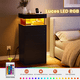 thumbnail image 3 of Buró Cajonera de 4 cajones - Estación De Carga 2 USB + Tipo C y 2 Enchufes AC. - Doble Repisa para almacenamiento - Organizador con cajonera para Ropa - Luces Led RGB., 3 of 5