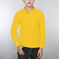 thumbnail image 6 of Little Kid Little Boys Kids Texture Shirts Casual Elasticity Long Sleeve Button Closure Knit Shirt Soft Tops Cow Print Top Shirts for Boys Size 9 Thermal Long Sleeve Shirt Youth 7-8 Years Yellow, 6 of 9