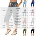 thumbnail image 4 of Titcea Capri Pants for Women Elastic High Waisted Loose Fit Drawstring Soft Workout Causal Lounge Pants Daily Lightweight Summer Capris with Side Pockets, 4 of 7