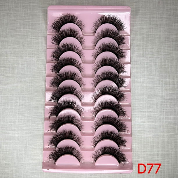 Pack de Pestañas 8D Esponjosas y Ligeras, 10 Pares con Banda Transparente para una Belleza Diaria sin Esfuerzo
