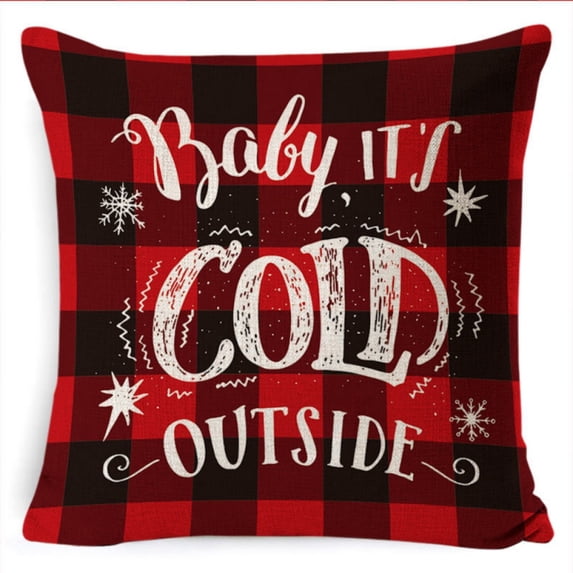 Christmas Decorations Pillow Covers Christmas Buffalo Plaid Farmhouse Decor Throw Pillow
