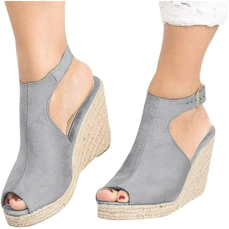 

Sandals for Women Casual Summer Women s Wedge Platform Sandals Slip On Two Strap Sandals Open Toe Slippers Flip Flops