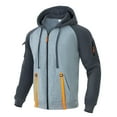 thumbnail image 2 of Color Block Zip Up Hoodies for Men 2025 Fall Winter Long Sleeve Hooded Sweatshirt with Pockets Jacket Pullover Hoody, 2 of 8