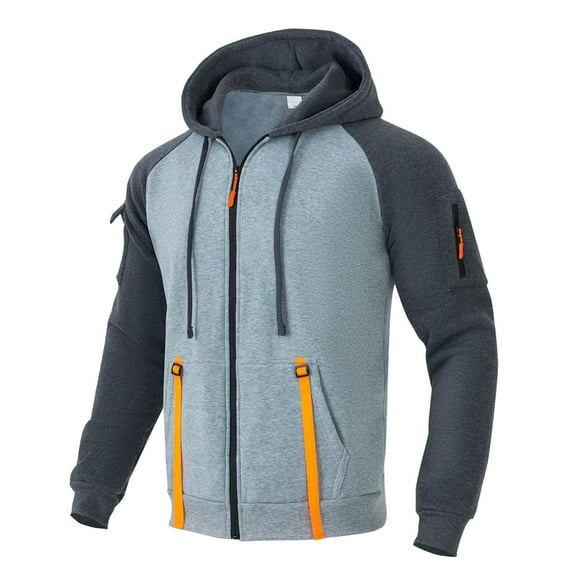 VNKIDY Men's Hoodies Sweatshirts Winter Warm Pullover Casual Streetwear Fashion Comfortable Soft Plush Hoodie Fall Winter Male Long Sleeve Solid Color Autumn Outwear Holiday